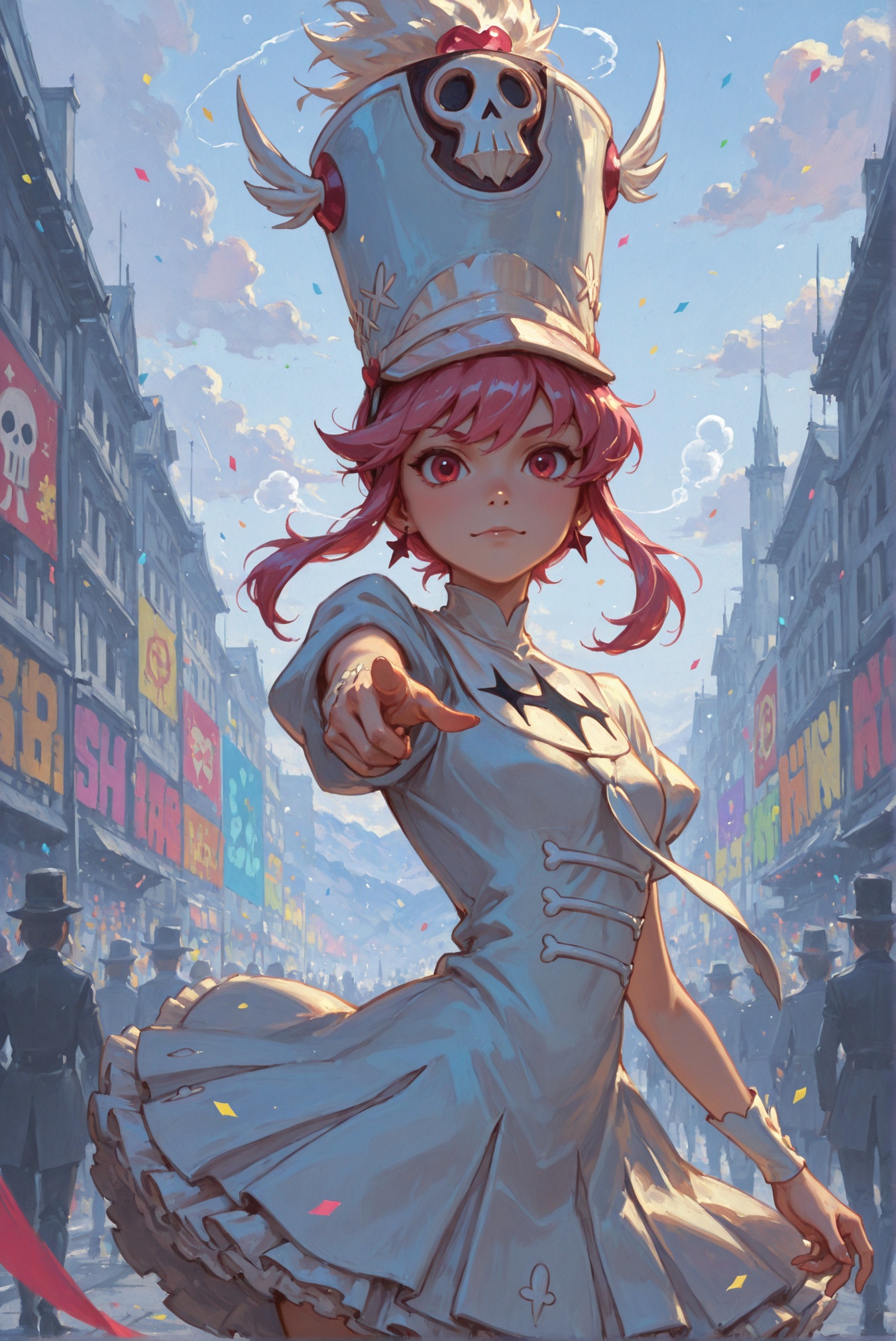 jakuzure nonon,  headwear,  pointing at viewer on Tensor.Art