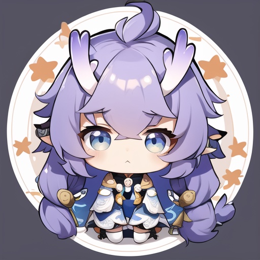 <lora:circle background:1>,circle background,<lora:bailu:1>,bailu \(honkai star rail\),chibi,