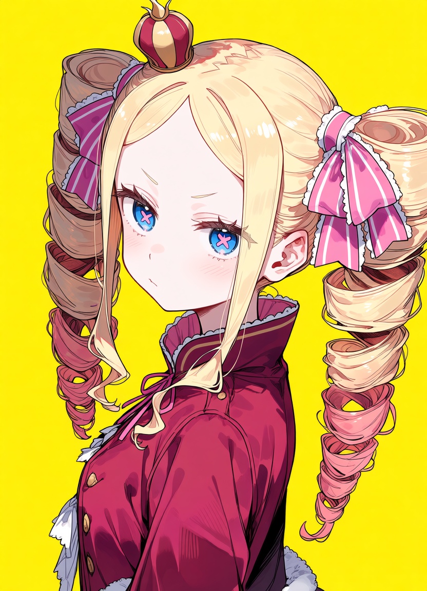 1girl,  beatrice (re:zero),  drill hair on Tensor.Art