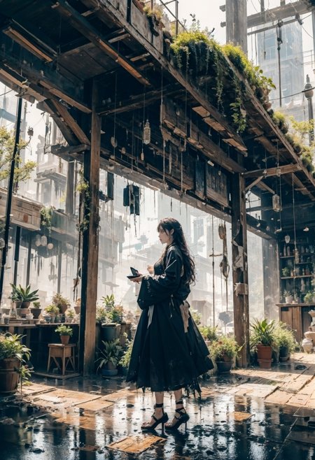 (dramatic, gritty, intense:1.4),masterpiece, best quality, 32k uhd, insane details, intricate details, hyperdetailed, hyper quality, high detail, ultra detailed, Masterpiece, Sunlight, high contrast, light and dark contrast,xuer house, Plants,Courtyard, water,<lora:绪儿-日式建筑背景V2 xuer house:0.8>