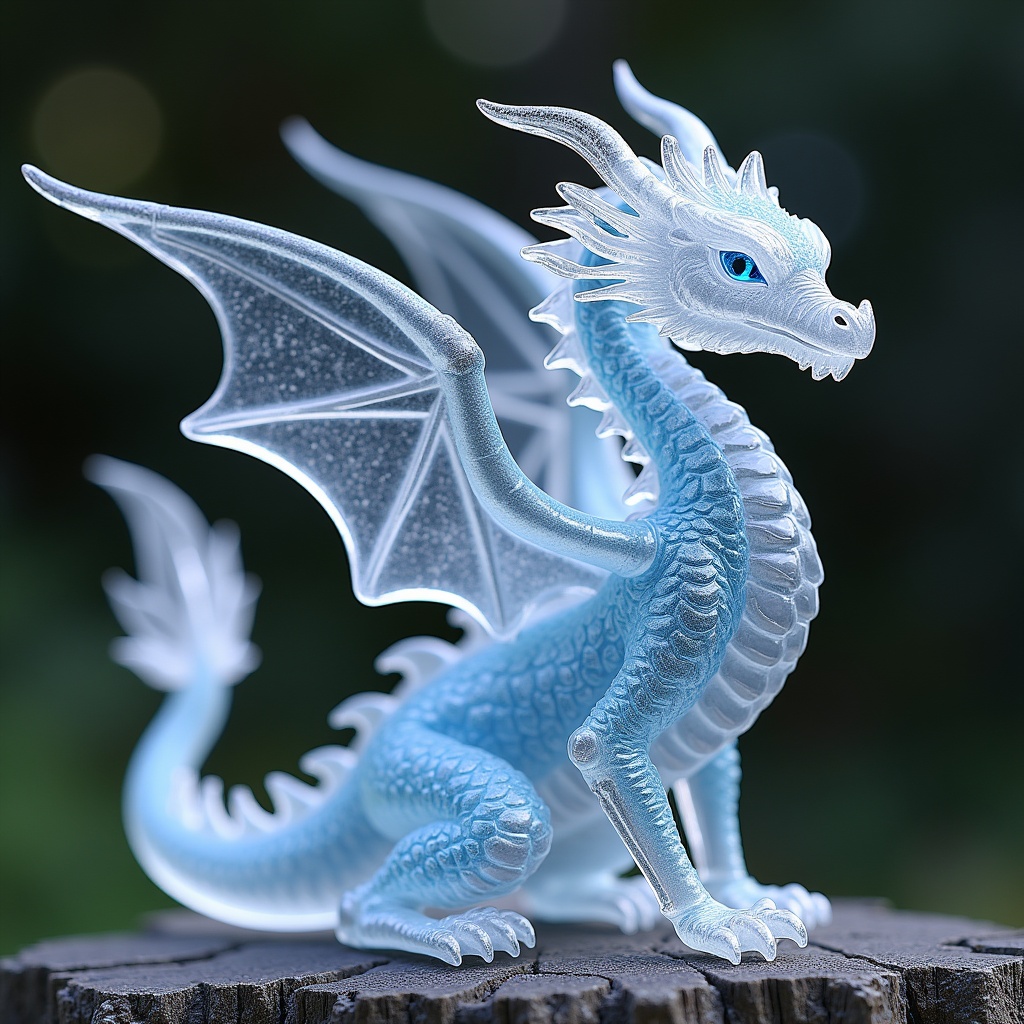 dragon,crystal transparent dragon,