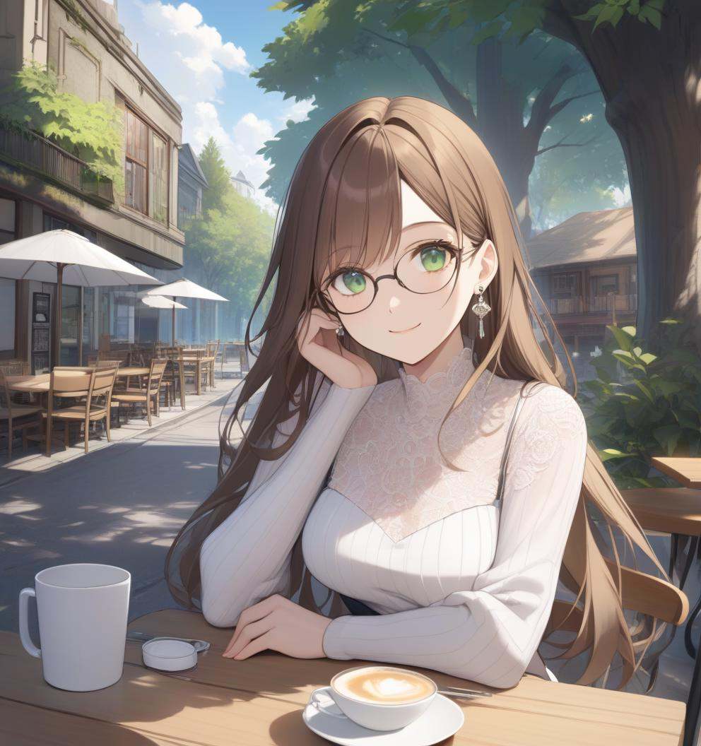 1girl,  medium breasts,  glasses on Tensor.Art