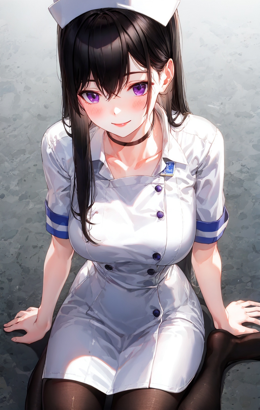 1girl,  arm_support,  bangs on Tensor.Art
