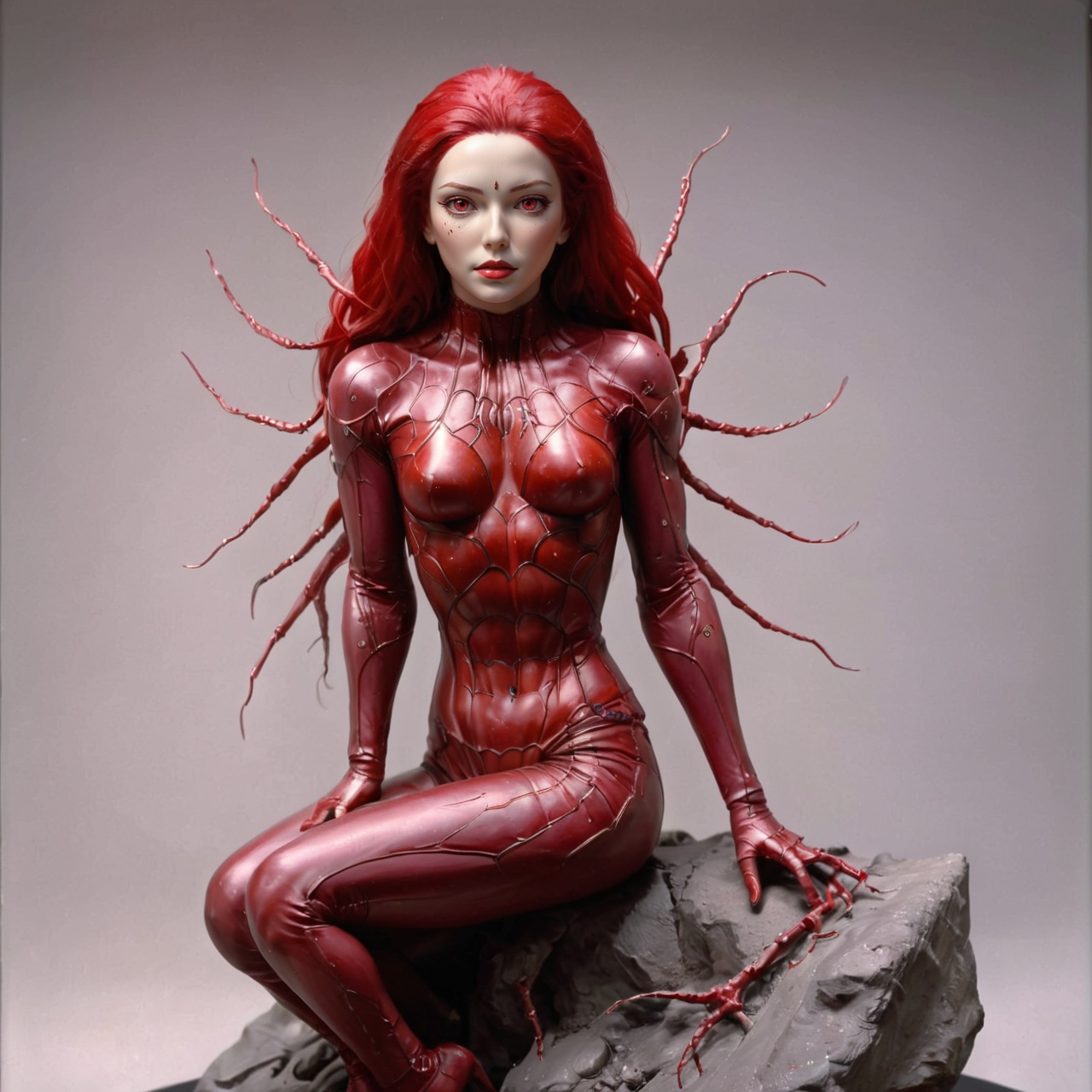 aw0k euphoricred style,  photograph,  spider woman on Tensor.Art