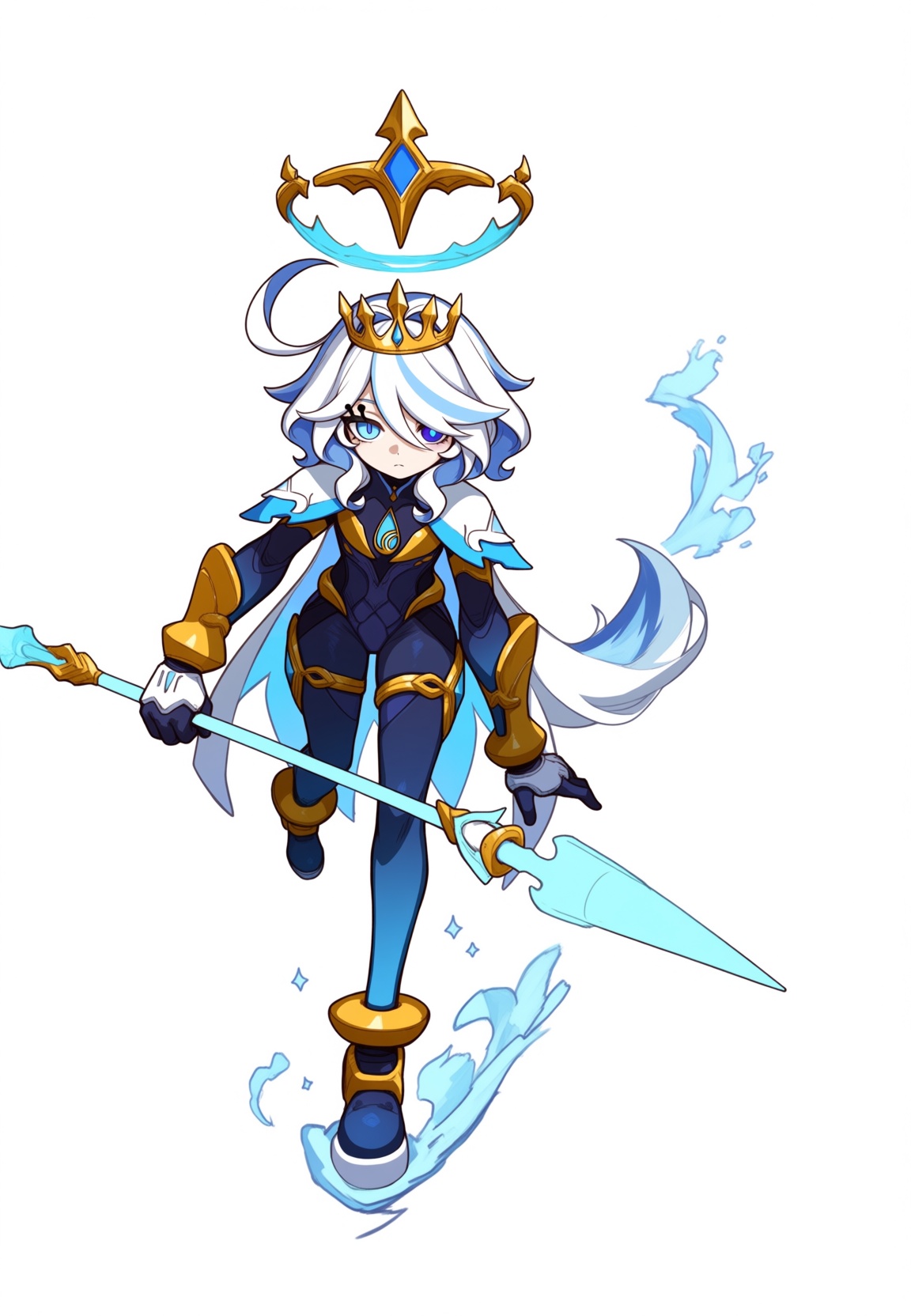 furina \(genshin impact\),  holding spear,  armored bodysuit on Tensor.Art
