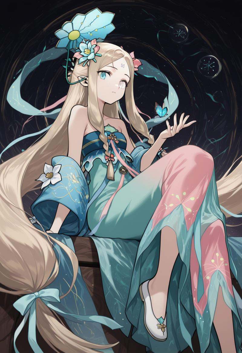 hengsha \(newmoontx\),  low-tied long hair,  twin braids on Tensor.Art