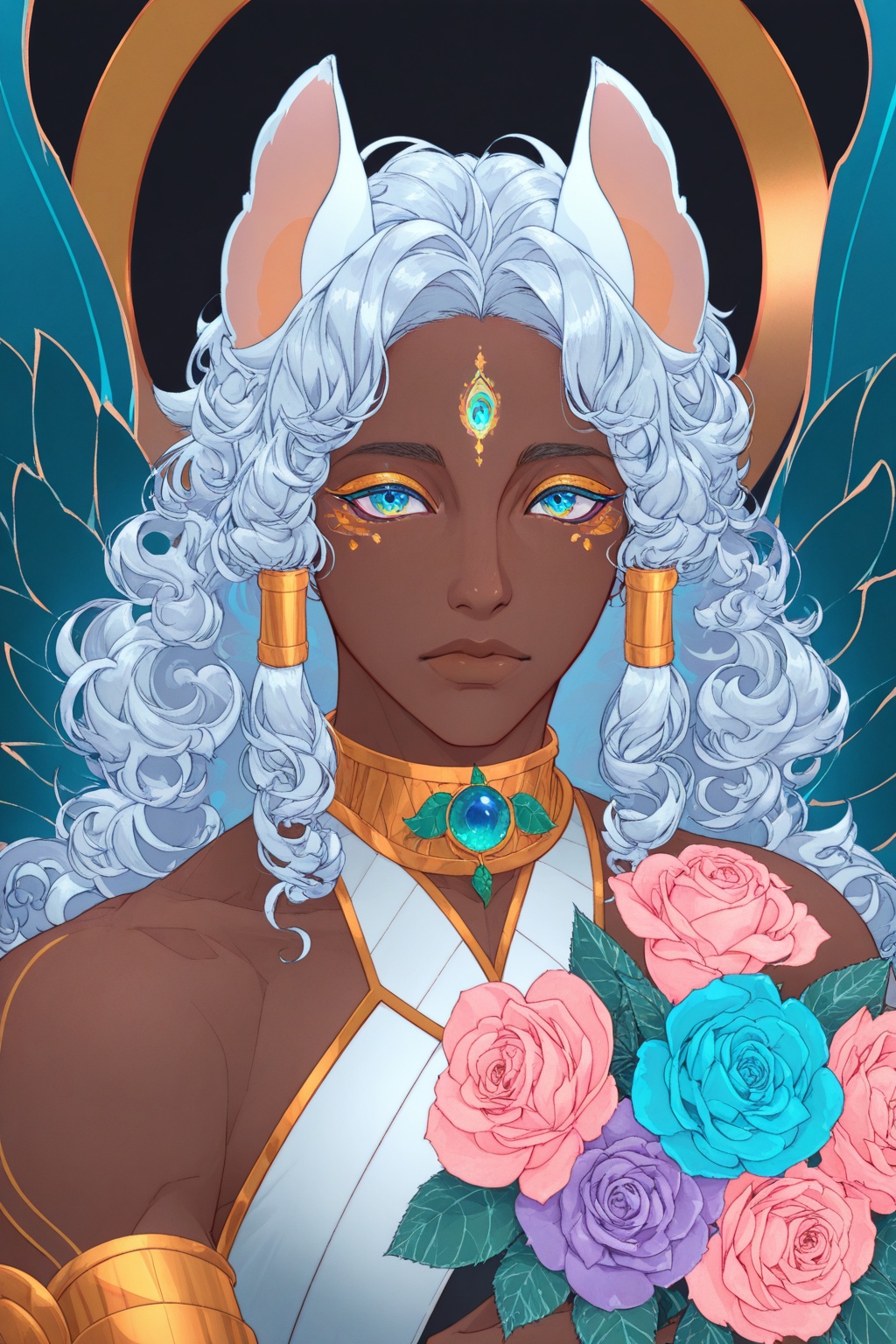 veln1x,  flower,  dark skin on Tensor.Art