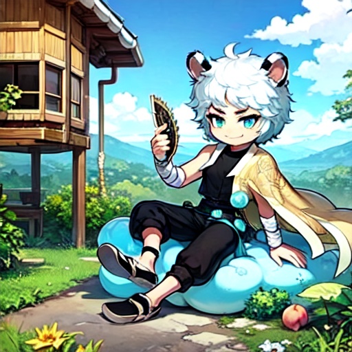 Hu,  animal ears,  1boy by 叨叨叨 on Tensor.Art