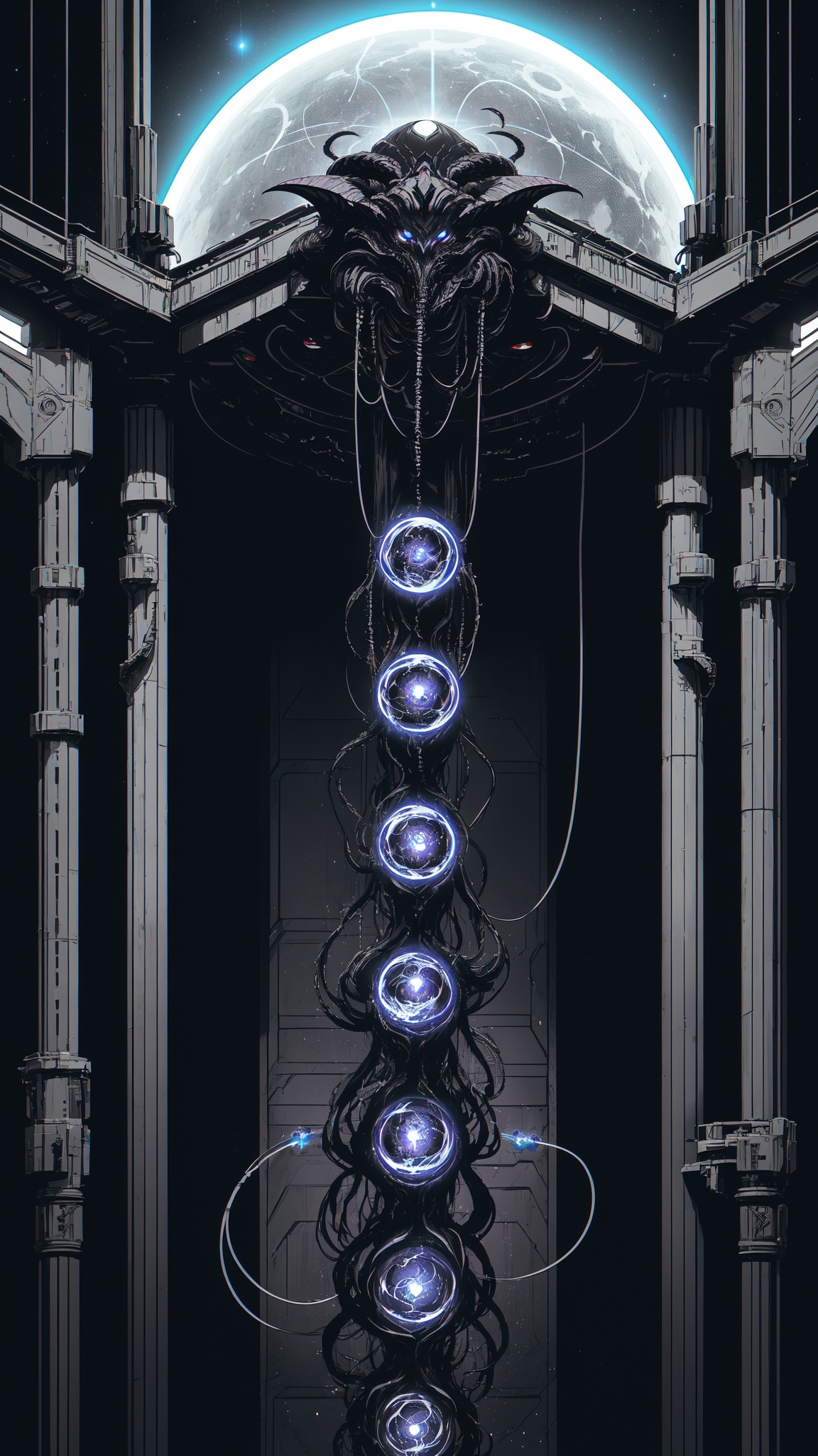 Digital art inspired by the cosmic horrors found in the works of Algernon Blackwood. An enigmatic space horror takes the f...