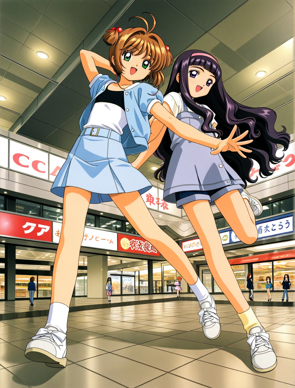2girls,  kinomoto_sakura,  daidouji_tomoyo on Tensor.Art
