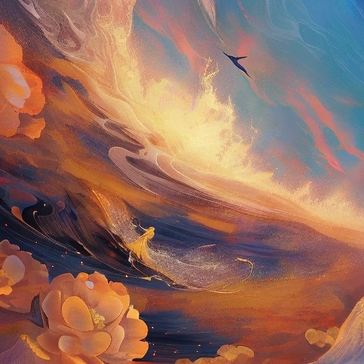 bird,white hair,ocean,<lora:shanhaijing:1>,