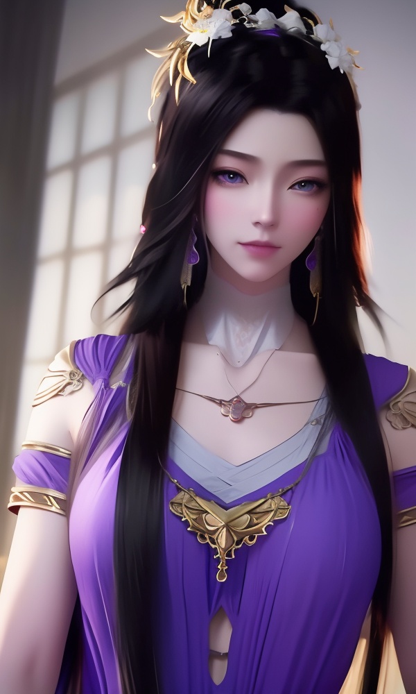 (,1girl, ,best quality, ),looking at viewer, <lora:395-DA-凡人修仙传-紫灵:0.8> ,, ,,anime,(masterpiece, top quality, best quality, official art, beautiful and aesthetic:1.2), (1girl)	, , (()),extreme detailed,(fractal art:1.3),colorful, flowers ,highest detailed,(by Jeremy Lipking)    (()), (), , jewelry, necklace, solo, , , , hair_ornament, , earrings,large breasts,,  , ,