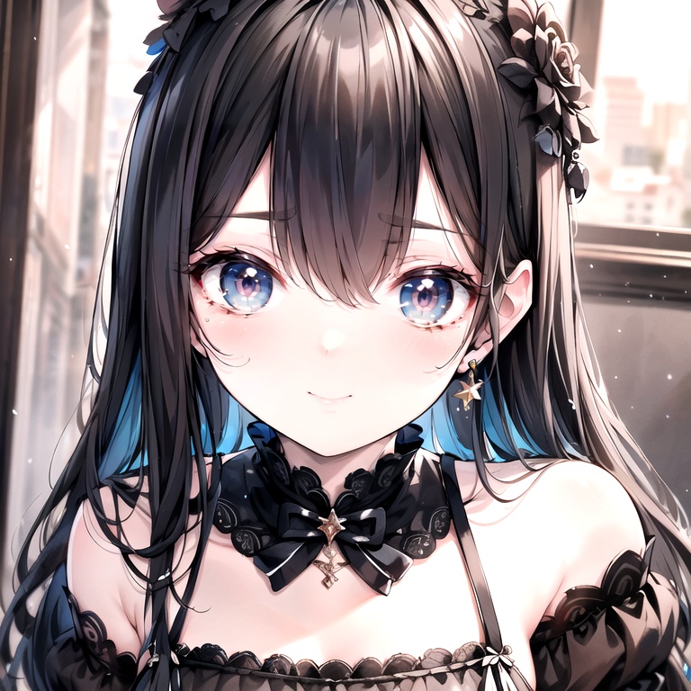 absurdres,masterpiece,Highly detailed,ultra-fine painting,sharp focus,physically-based rendering,extreme detail The description, Professional, Vivid Colors, a loli + portrait, camisole, black stocking, neon towns,<lora:百鬼墨:0.8>,, masterpiece, best quality