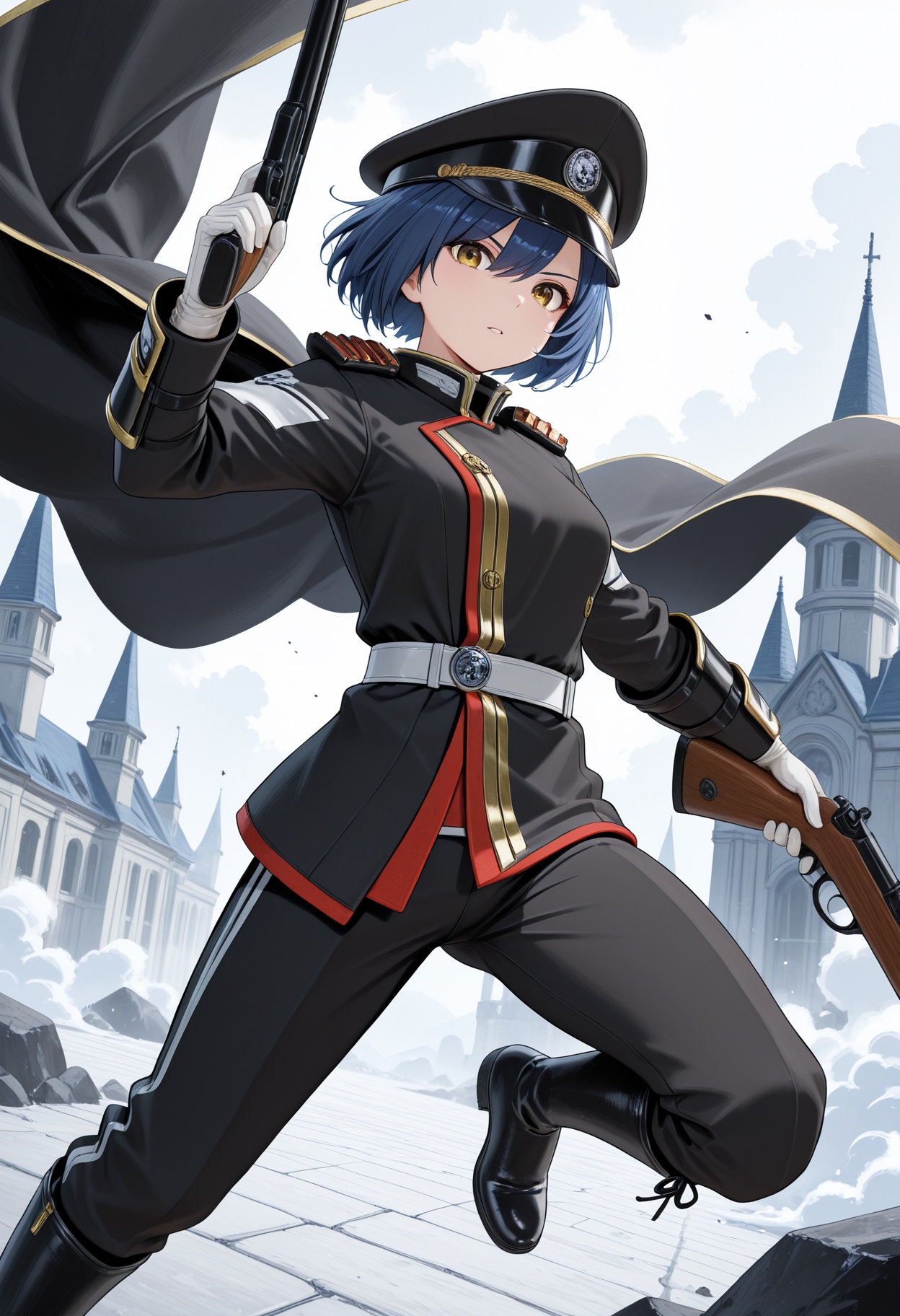 dynamic pose,  foreshortening,  extreme perspective on Tensor.Art