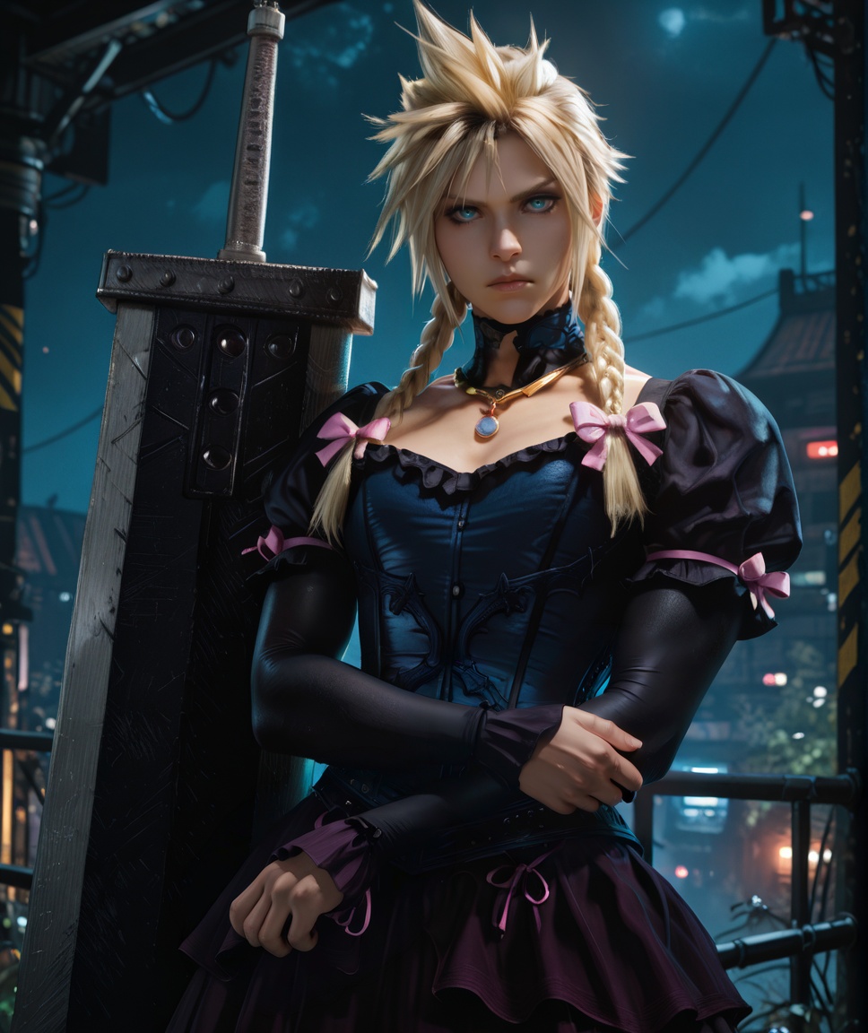 clodsfxl,  blonde hair,  spiked hair on Tensor.Art
