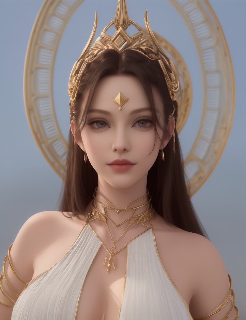 ultra realistic 8k cg, picture-perfect face, flawless, clean, masterpiece, professional artwork, famous artwork, cinematic lighting, cinematic bloom, perfect face, beautiful face, beautiful eyes, ((perfect female body, narrow waist)), red eyes, gorgeous queen, royal, divine, goddess, godlike, (royal palace), fantasy, dreamlike, unreal, science fiction, , beautiful clothes, lace, lace trim, lace-trimmed legwear, nsfw, breasts out,  (rich:1.4), prestige, luxury, jewelry, diamond, gold, pearl, gem, sapphire, ruby, emerald, intricate detail, delicate pattern, sexy, charming, alluring, seductive, erotic, enchanting, hair ornament, necklace, earrings, bracelet, armlet, ,(solo:1.5, ) (1girl:1.8),(,gigantic breasts,)<lora:DA_HenRenDaDi:0.5>