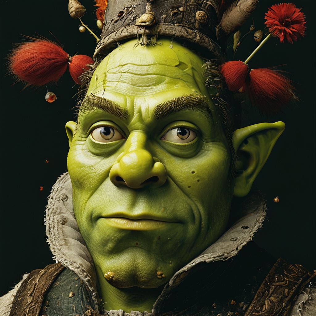 impactful paint of Shrek ,  ,  highly detailed on Tensor.Art