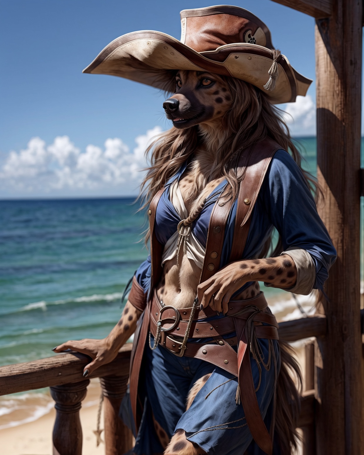 anthro,  hyena,  solo on Tensor.Art