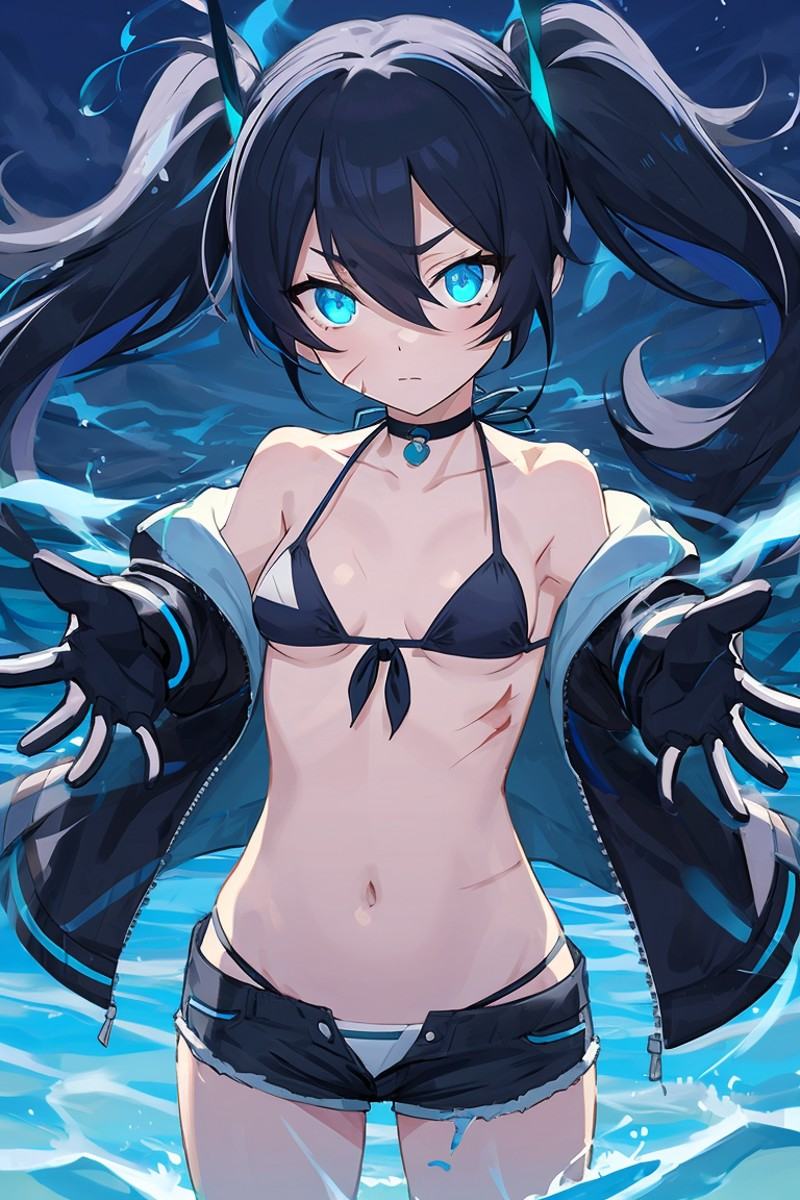 black rock shooter (character),  1girl,  solo on Tensor.Art