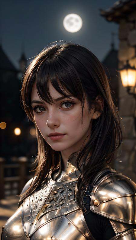 Portrait of a girl,  the most beautiful in the world,  (medieval gold armor) on Tensor.Art