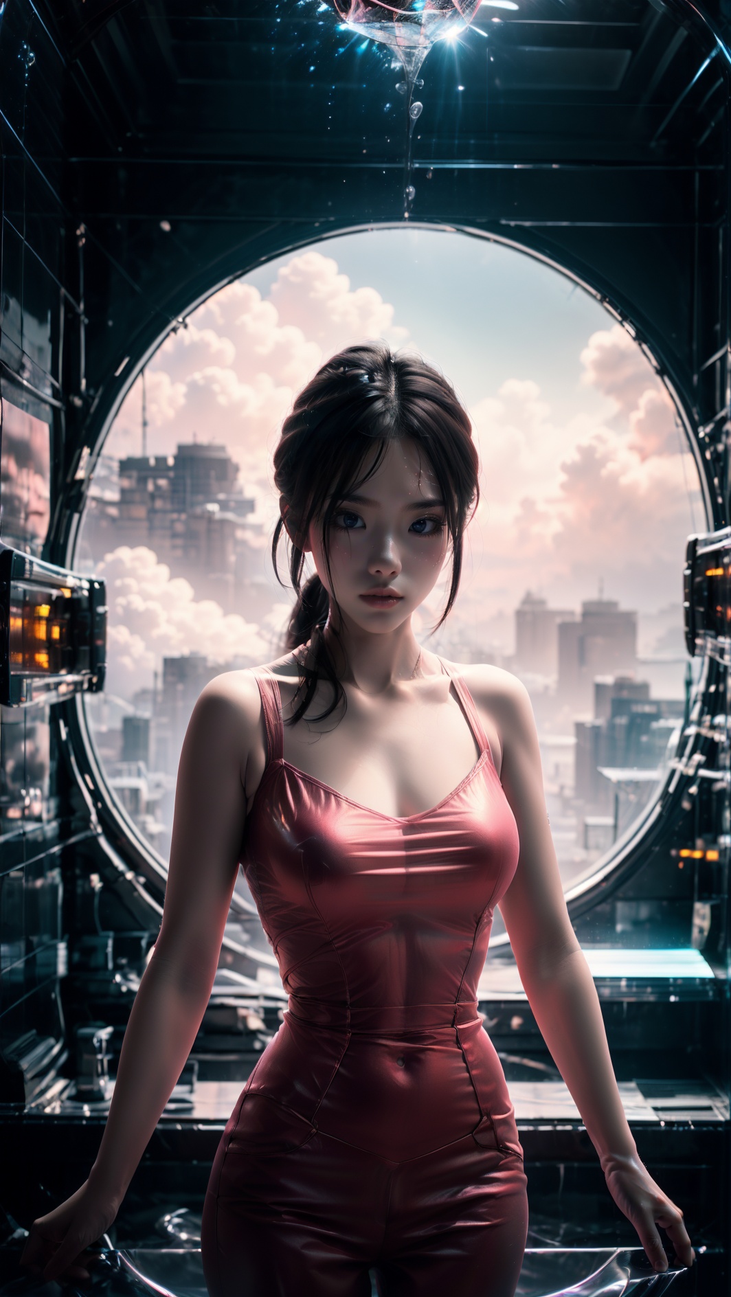 chaomeng, 1girl,  pink theme, (best fingers:1.2), masterpiece, best quality, 32k uhd, hdr, dtm, 16K, cinematic lighting effects, super vista, super wide Angle, 