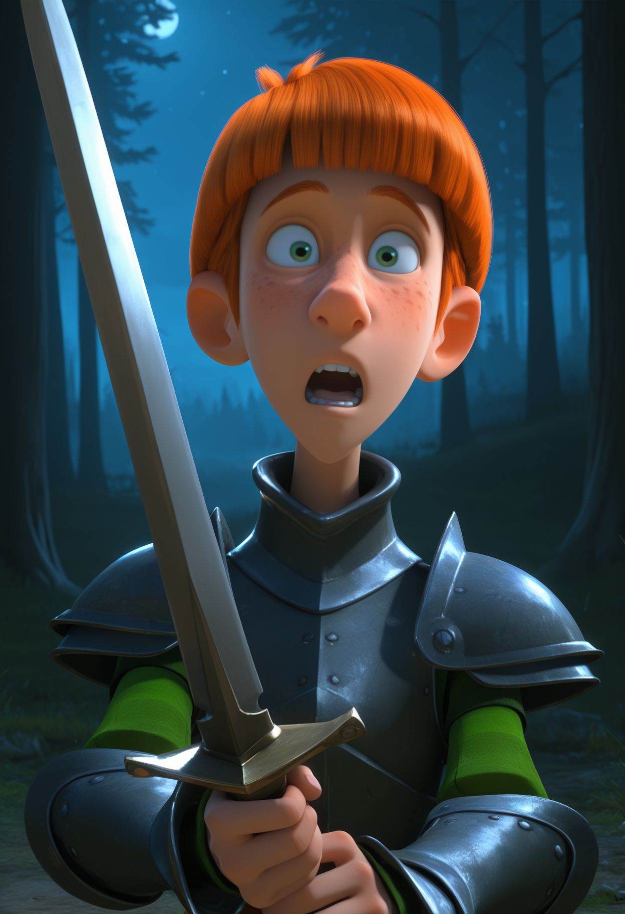 justin,  1boy,  orange hair on Tensor.Art