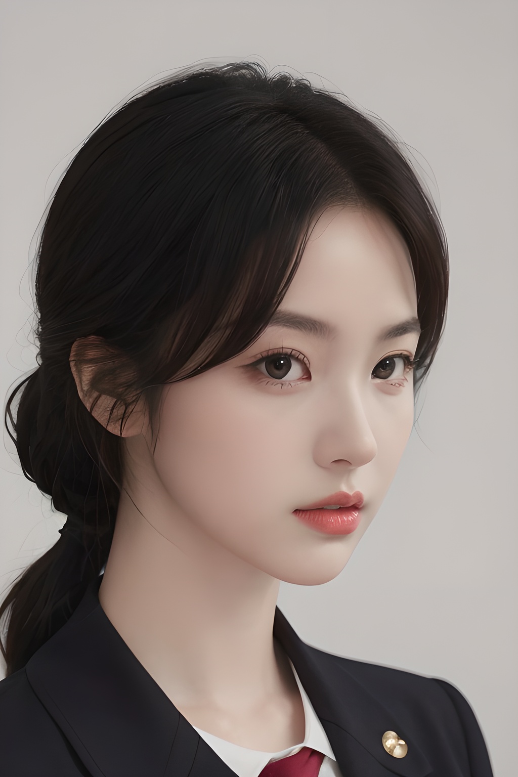 <lora:0807_06:0.7>,simple background,adapted_uniform,, 1girl,realistic,masterpiece, best quality, photorealistic, HDR,detail