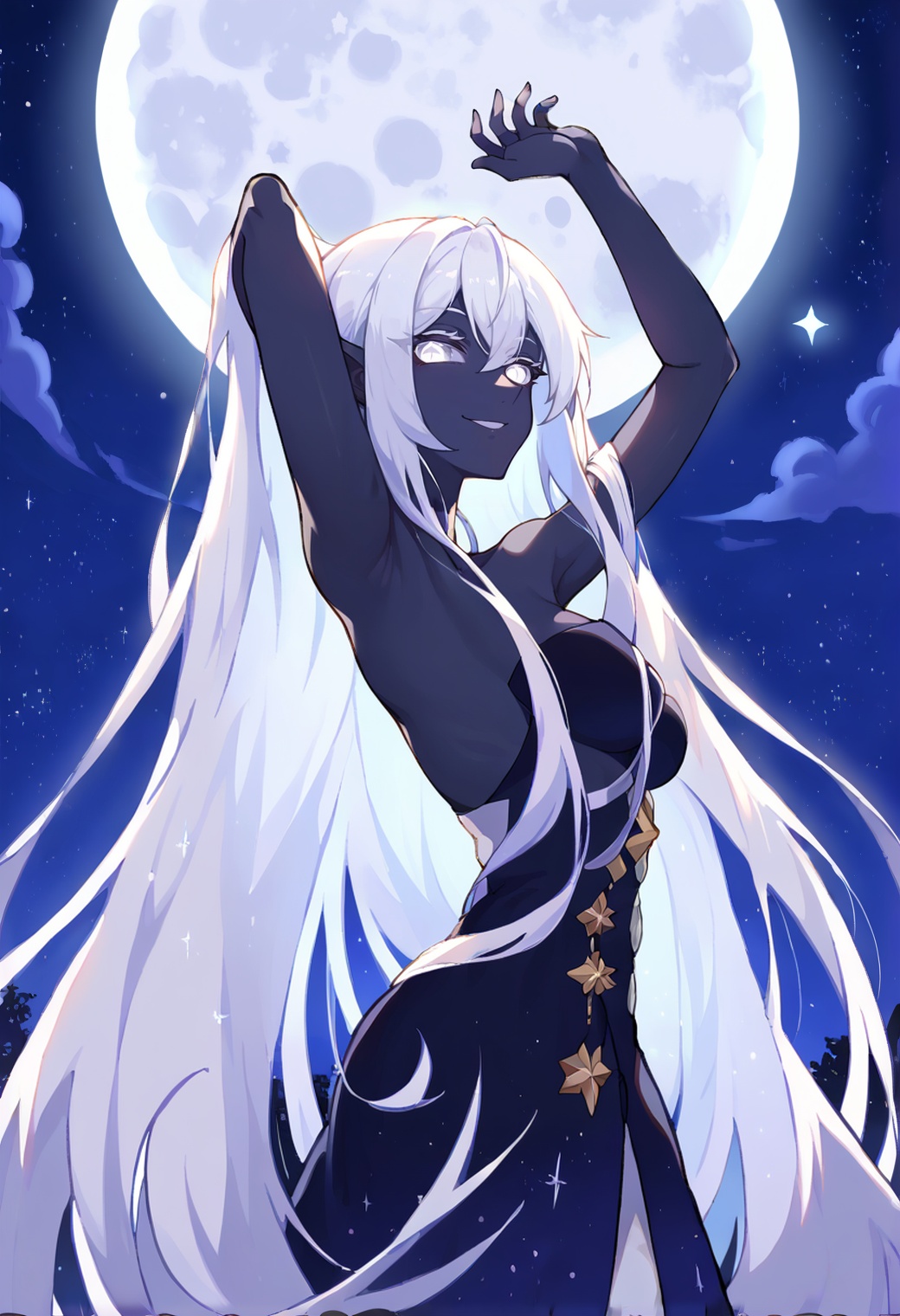 1girl,  solo,  black skin on Tensor.Art