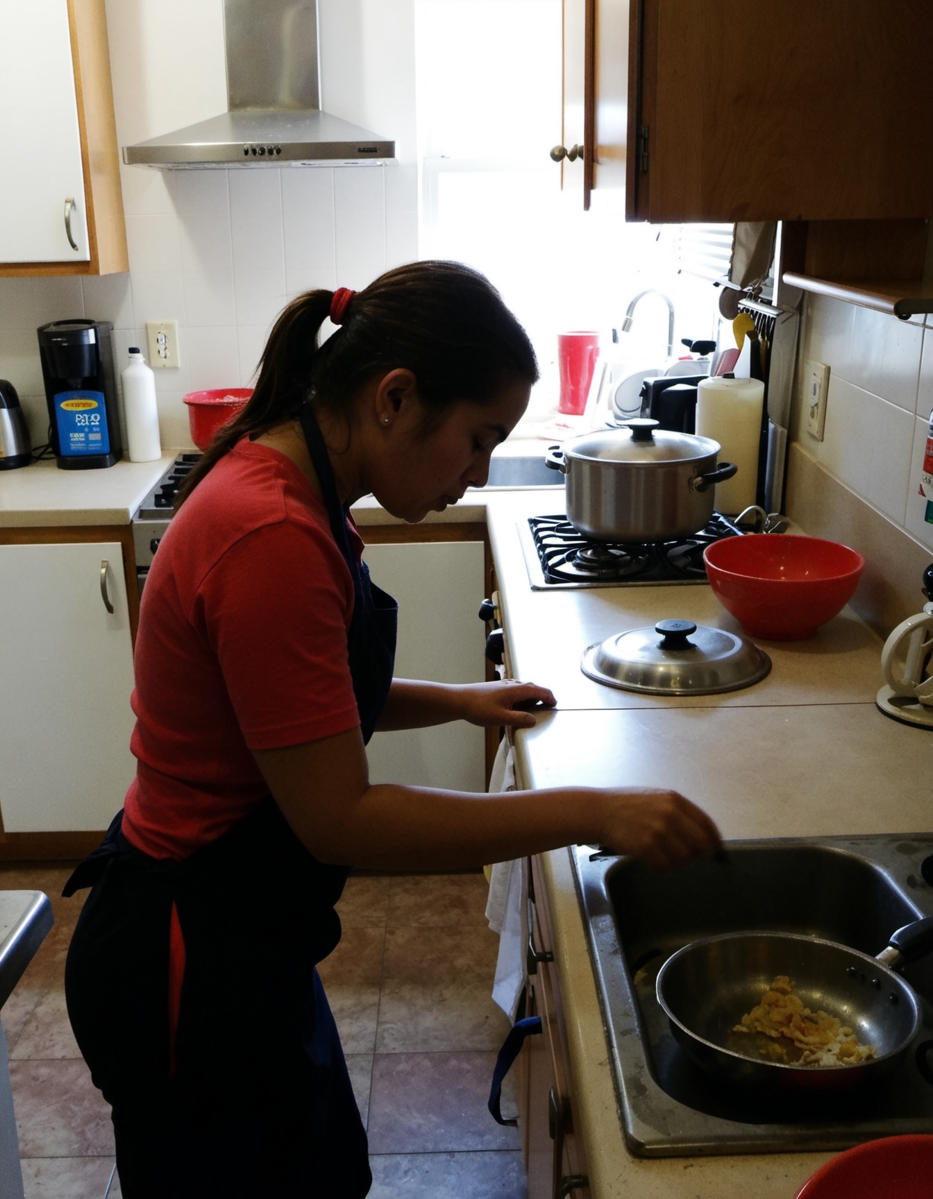 HD photo,  woman,  kitchen on Tensor.Art