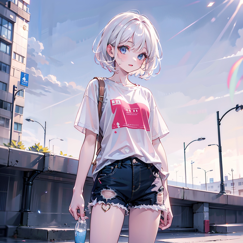 , 1girl, Shorts