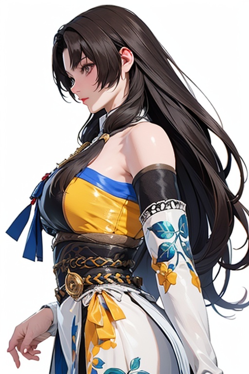 (white background:1.2),hutao,breasts,looking at viewer,1girl,solo,closed mouth,Best quality,masterpiece,ultra high res,<lora:hutao1rhuazhi-000005:0.7>,from side,full body,