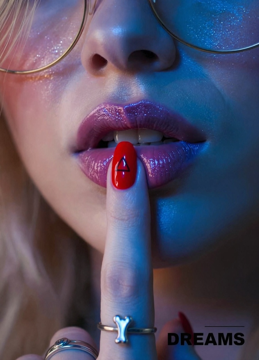 This is a image depicting a futuristic,  sci-fi scene in a semi-realistic style. close-up photograph of a woman's face,  f...
