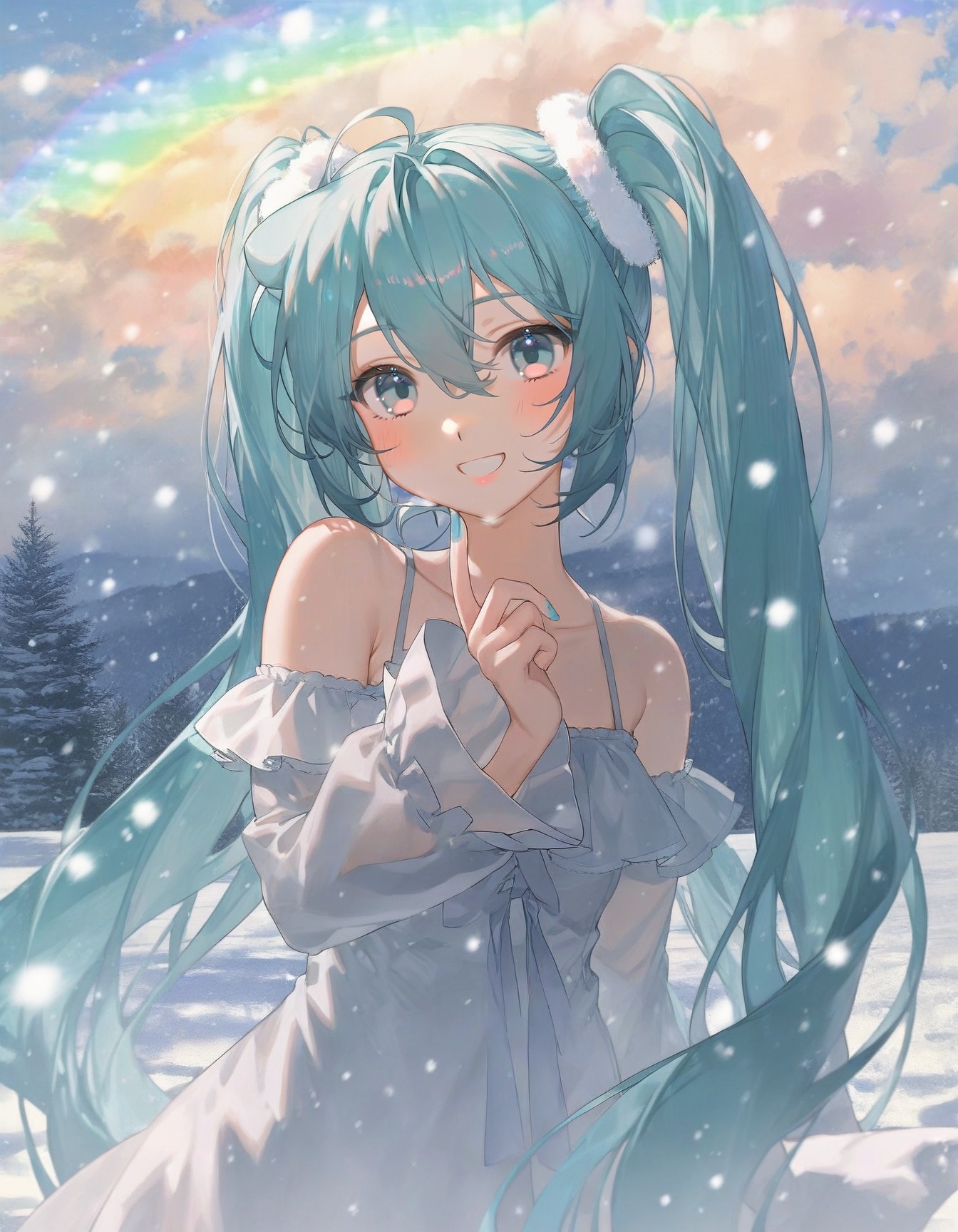 1girl,  solo,  hatsune miku on Tensor.Art