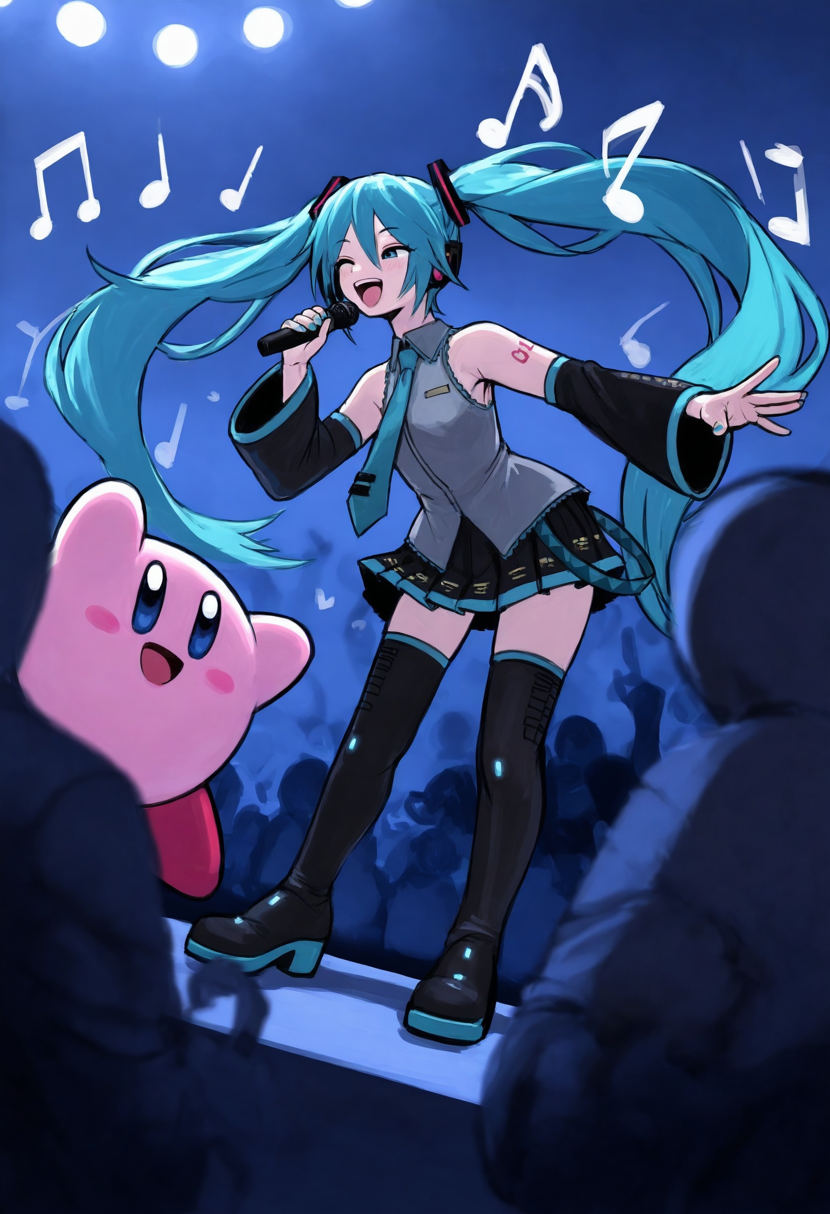 1girl,  1other,  hatsune miku on Tensor.Art