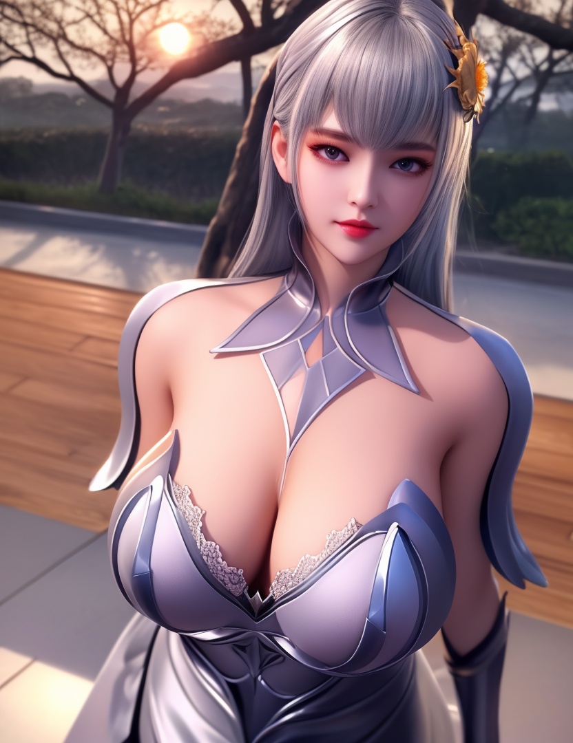 <lora:532-DA-斗罗大陆-叶泠泠:0.8>(,1girl, ,best quality, ),looking at viewer,  ,, ultra detailed background,ultra detailed background,ultra realistic 8k cg,,masterpiece, (( , )), fiction,mole,  ,     ,see-through, lace, (cleavage),(((, solo, sun, , bare_tree, )))