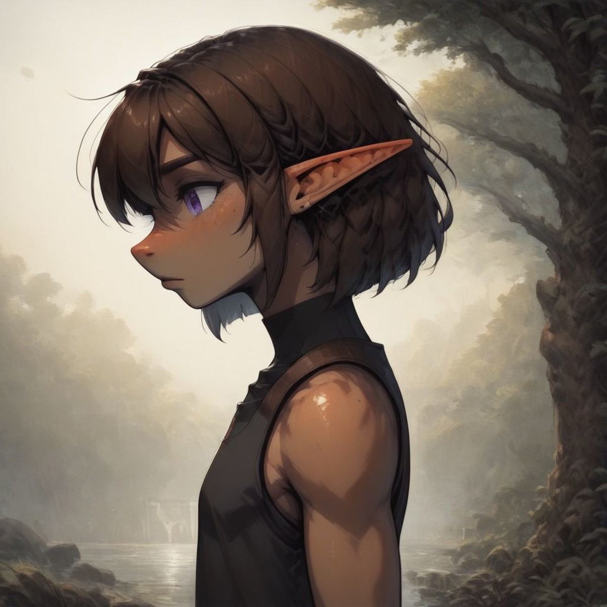 Lapanya,  1 person,  pointy ears on Tensor.Art