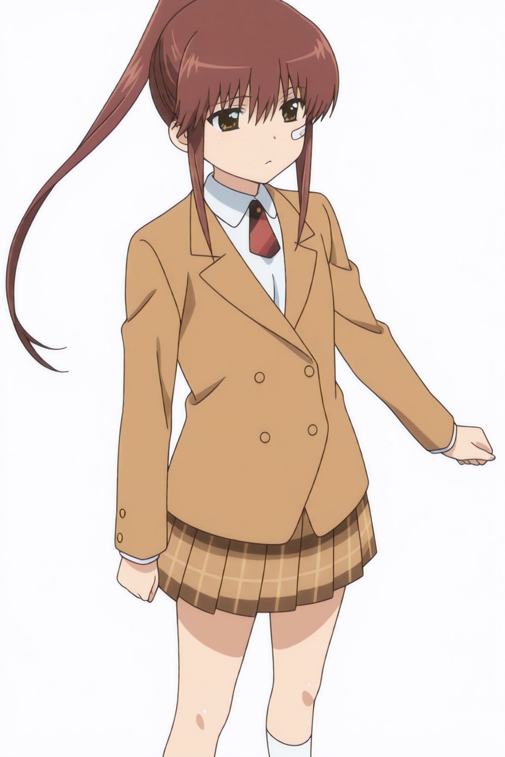 Riko Suminoe,  bandaid on face,  buttons on Tensor.Art