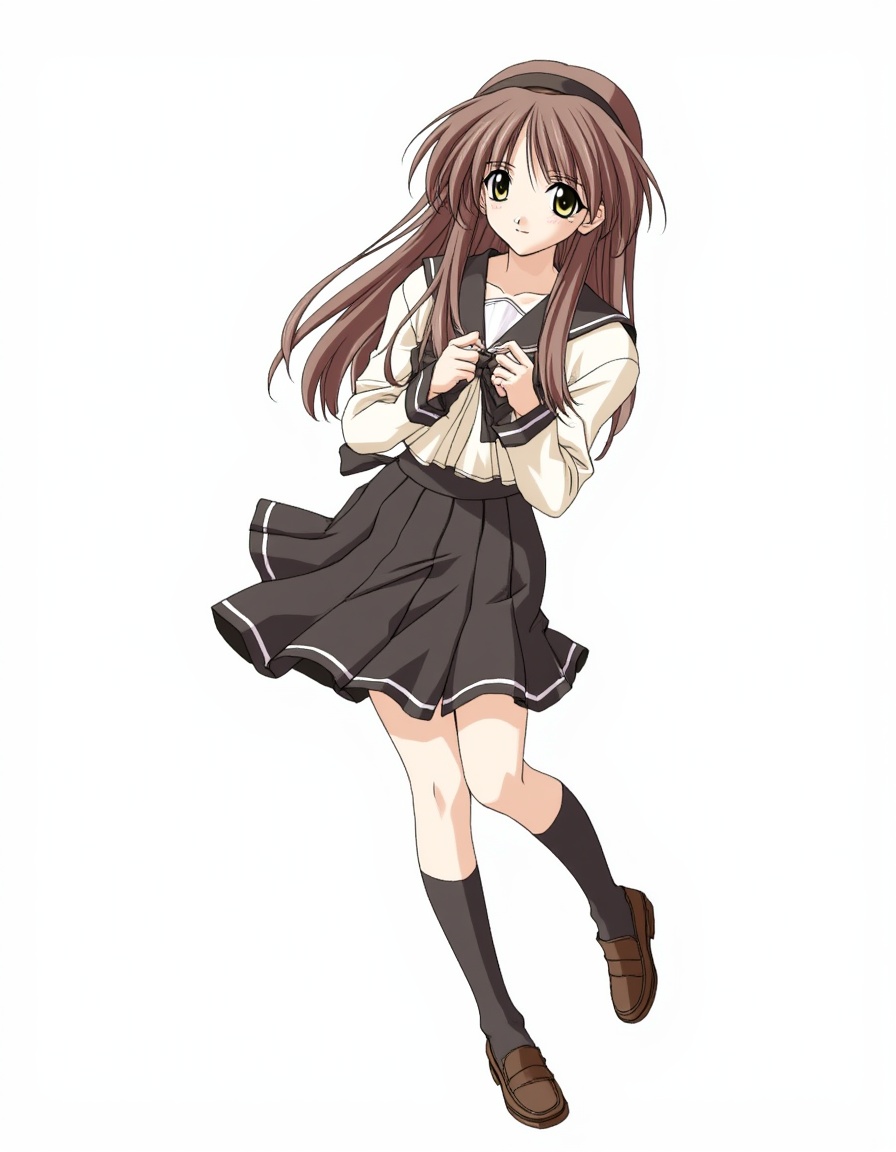 hizuki ayaka \(memories off\),  school uniform,  black hairband on Tensor.Art