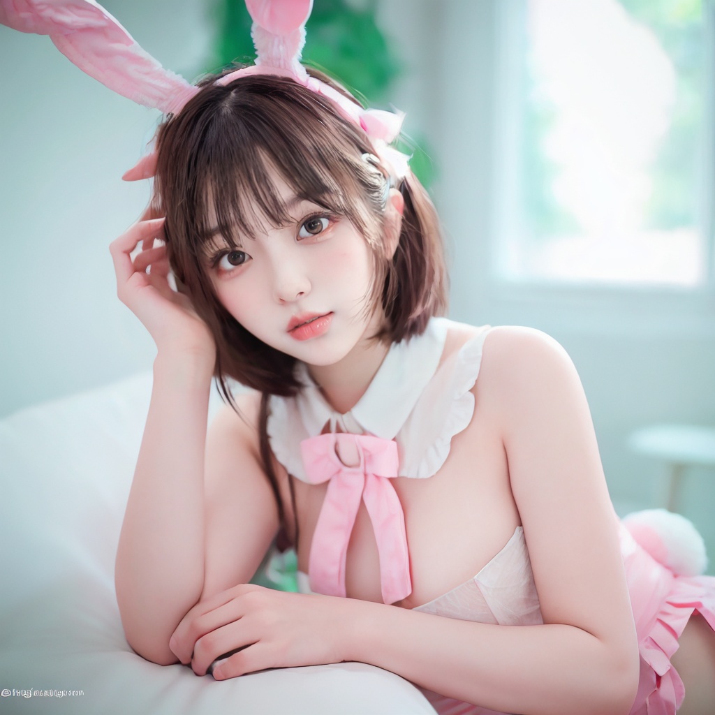 <lora:lora-000004:0.8>,Bunny Girl,bunny ears,white net stockings,EasyNegative,bob_cut,bangs,, masterpiece:1,2), best quality, masterpiece, highres, perfect lighting