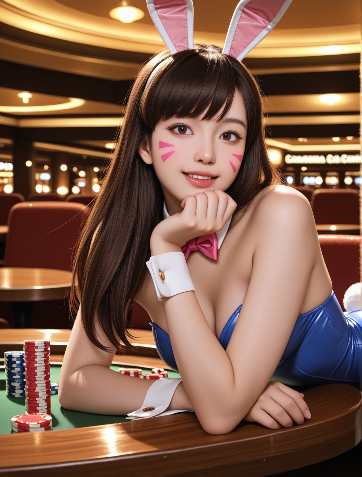 1girl,  solo,  d.va_\(overwatch\) on Tensor.Art