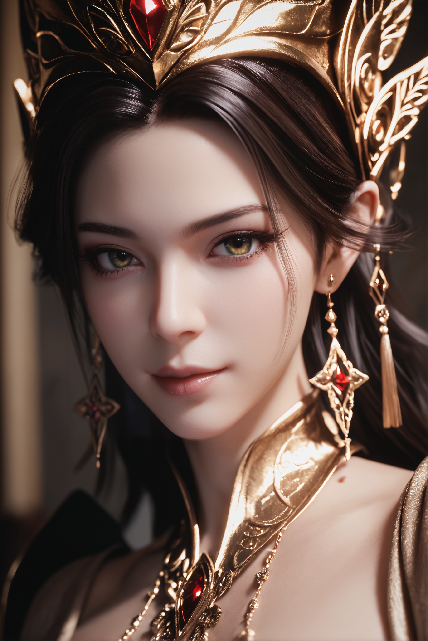 score_9,score_8_up,score_7_up,best quality,masterpiece,3d,ultra-detailed,high resolution,perfect lighting,flawless skin,sharp focus,Exquisite Craftsmanship,High-Resolution Beauty,Unparalleled Artistic Quality,extremely detailed CG unity 8k wallpaper,1girl,solo,<lora:比比东-罗刹神:0.7>,