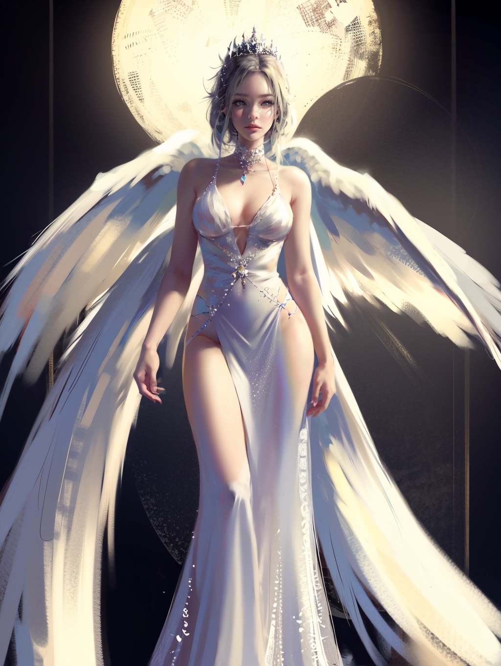 1girl,  angel,  evening_gown on Tensor.Art
