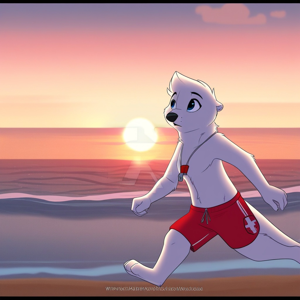 pebble the otter,  male,  anthro on Tensor.Art