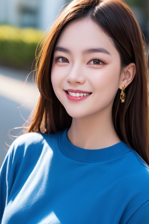 1girl,blue clothes,portrait,light smile,<lora:Again_Girl_A15:1>