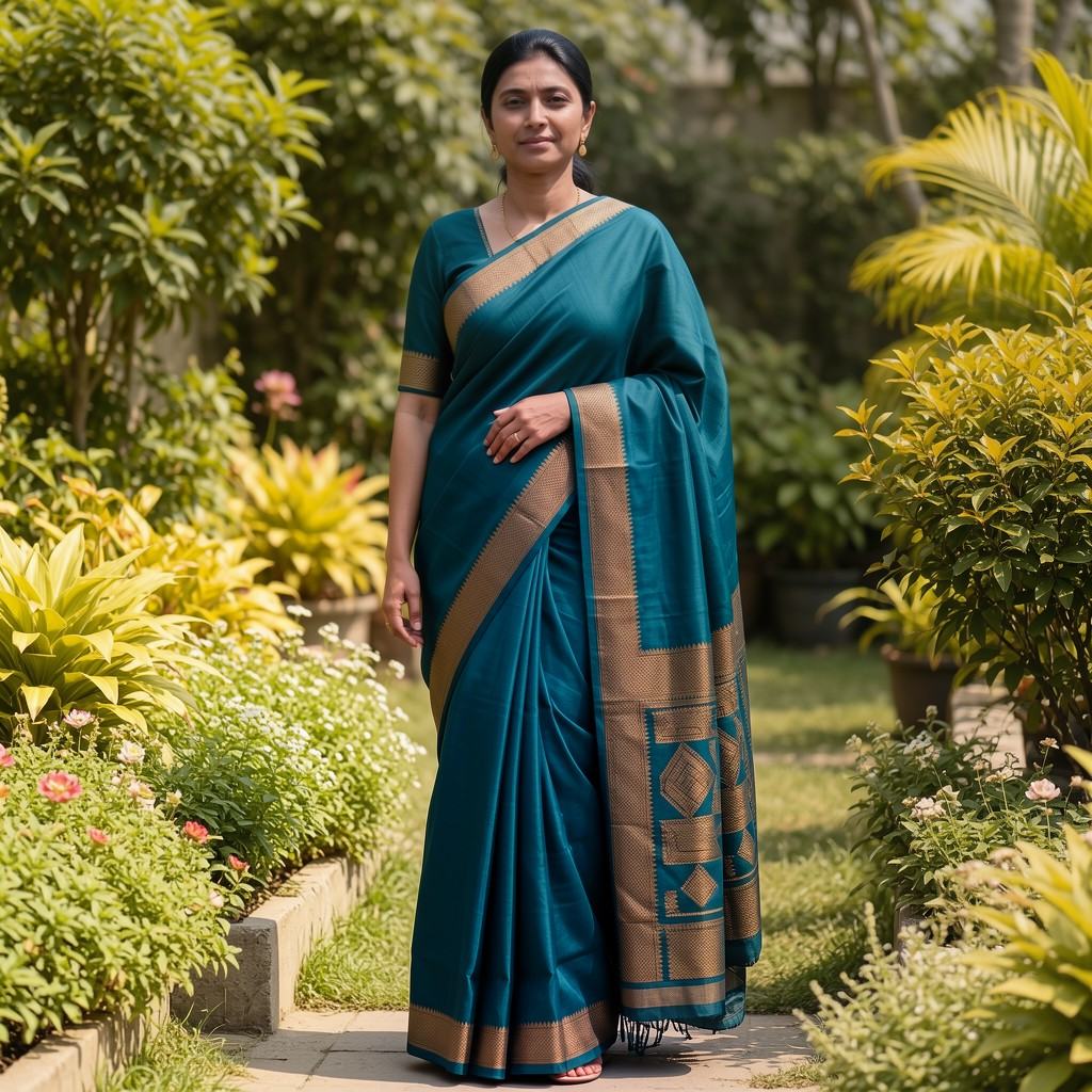 msr-new-f2k9,  full body shot of indian woman,  standing in garden on Tensor.Art
