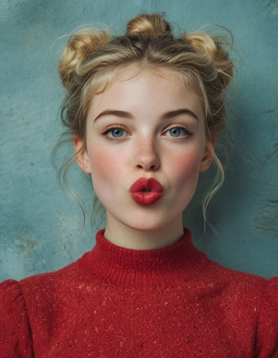 beautiful european 1girl,  half-up,  half-down hairstyle hair on Tensor.Art