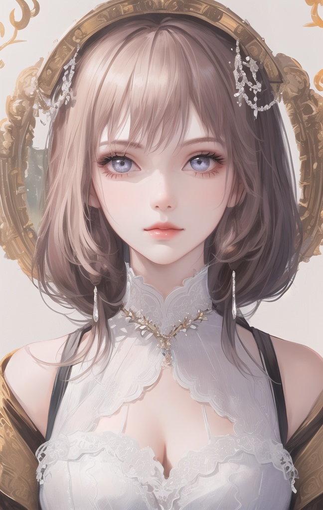 1girl,Elegant,Portrait Photogram,detailed gorgeous face,delicate features,