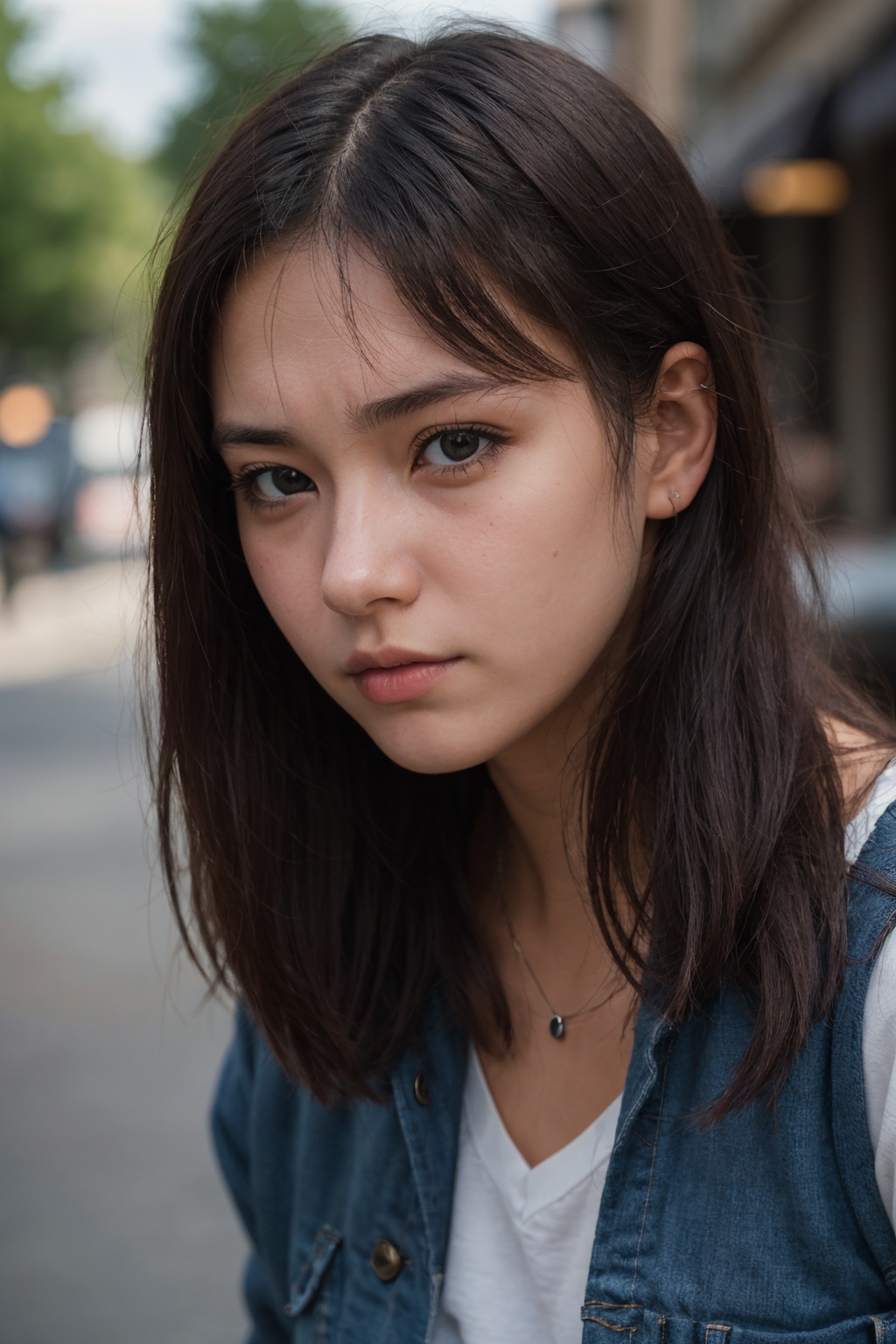 photo of a 18 year old girl,  annoyed,  facing viewer on Tensor.Art