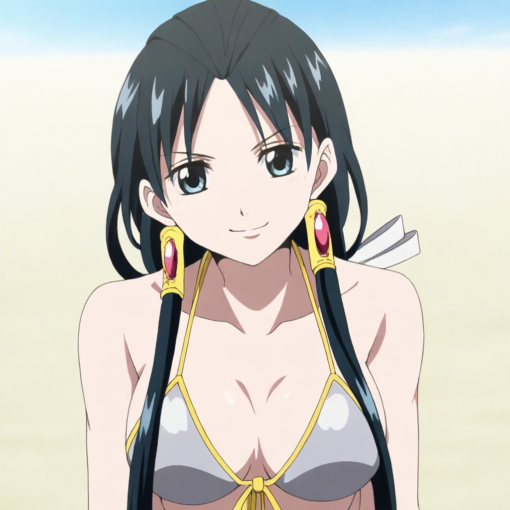 ren hakuei \(magi\),  black hair,  long hair on Tensor.Art