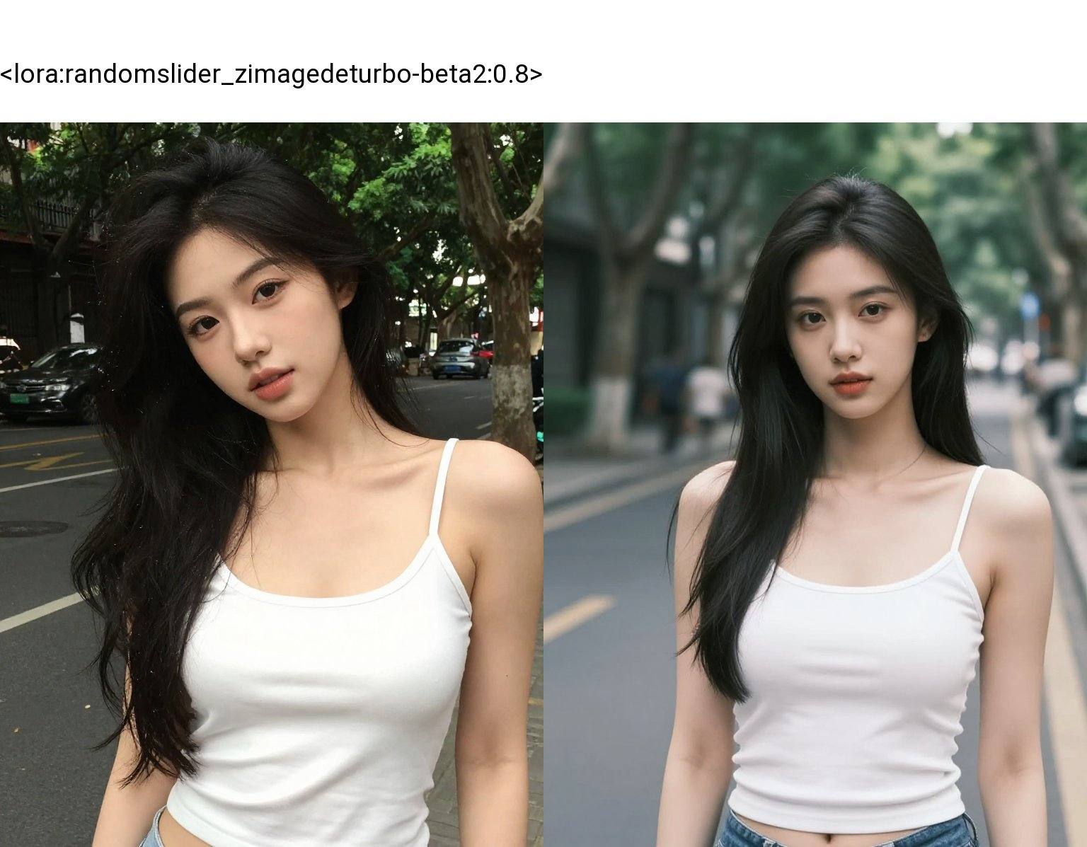 1girl,  street,  cleavage on Tensor.Art